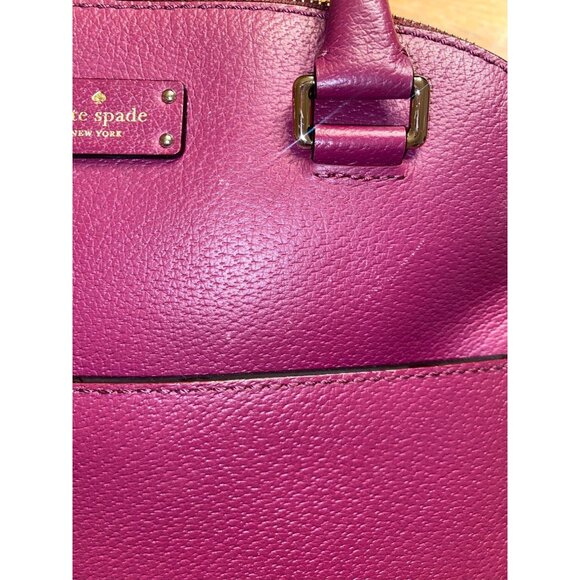 Kate Spade New York Leather Satchel Bag With Top Handles & Zipper Closure - Picture 6 of 6